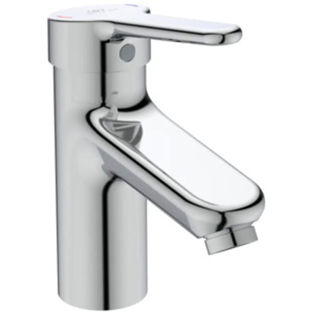 Waschtischarmatur aus Chrom von Ideal Standard mit schwenkbarem Auslauf und einhebeliger Bedienung für einfache Handhabung.
